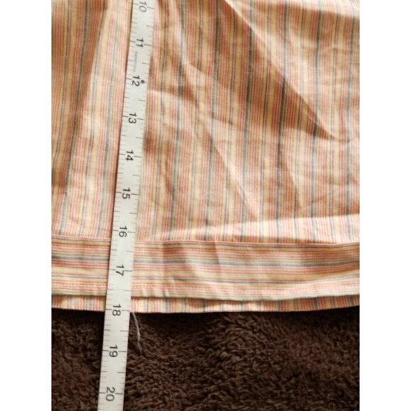Vivienne Tam Mini Skirt StripedLinen Front Pockets Side Zip Fully Lined Womens4 - Picture 6 of 6